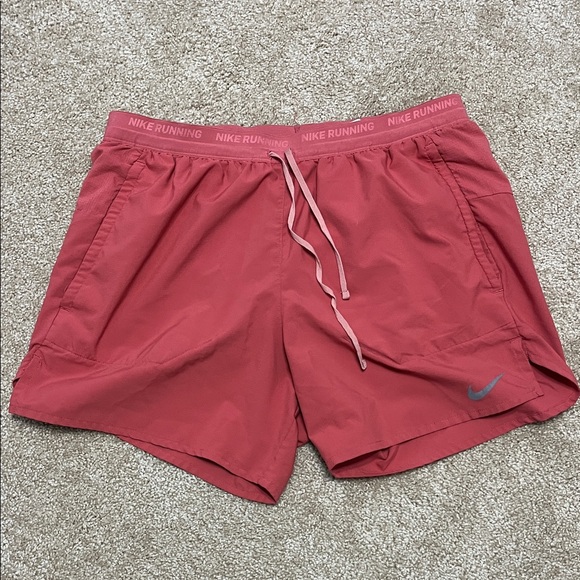 Nike Red Running Shorts with Drawstring - Picture 1 of 3
